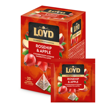 Herbata LOYD Dzika Róża & Jabłko Premium w piramidkach 20 szt x 2g