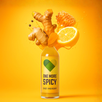 Shot imbirowy PREMIUM "Spicy" imbir kurkuma miód 5 x 50ml