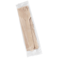 Zestaw eko serwetka, nóż, widelec, łyżka x 250 sztuk