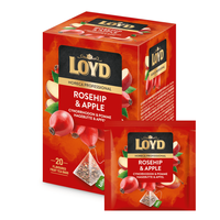 Herbata LOYD Dzika Róża & Jabłko Premium w piramidkach 20 szt x 2g
