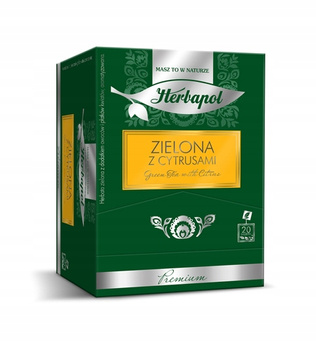 Herbapol Premium Zielona z cytrusami 20 szt x 1,5g