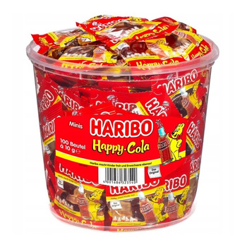 Żelki Haribo Happy Cola mini wiaderko (100x10g) 1kg