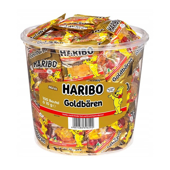 Żelki Haribo Goldbaren mini wiaderko (100x10g) 1kg