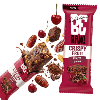 BeRAW! Baton owocowy Cherry&Cocoa Wiśnia i Kakao 15 x40g