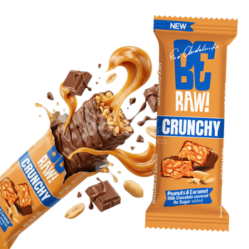 BeRAW! Crunchy Baton orzeszki z karmelem 15 x40 g