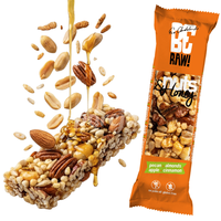 BeRAW! Nuts&Honey Baton orzechowy pekan i miód 15 x 30 g